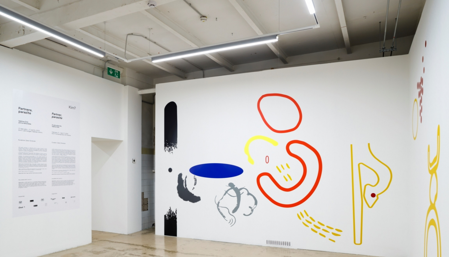 Kim? Open Call 2021 uzvarētājas Sabīnes Šnē izstāde “Partnere, parazīte”, Kim? Laikmetīgās mākslas centrs, Rīga, 2022. Foto: Ansis Starks