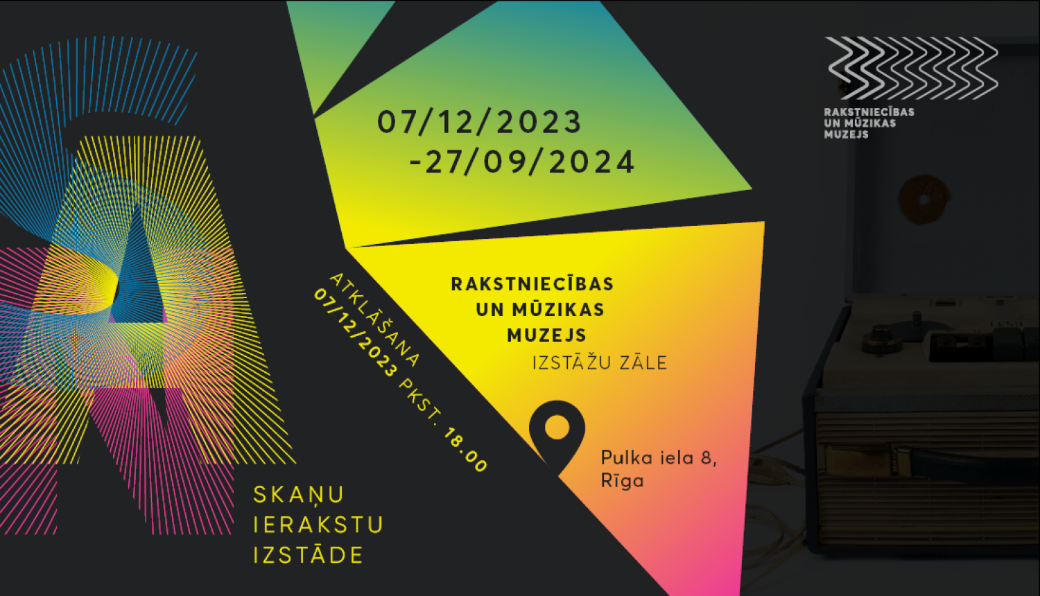 Rakstniecības un mūzikas muzeja pasākuma vizuālais materiāls