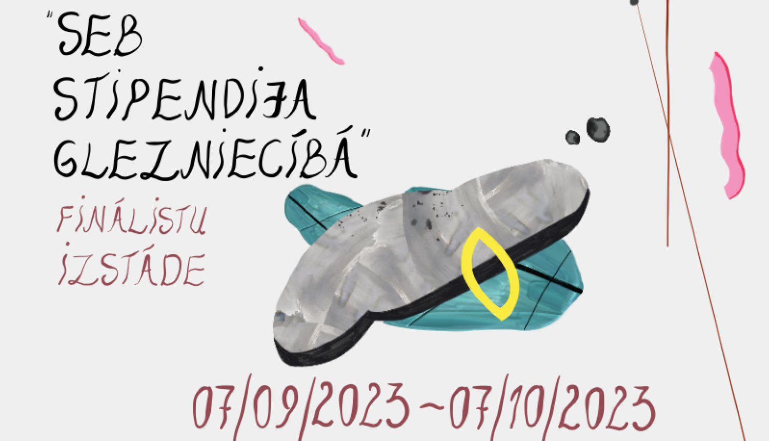 “SEB stipendija glezniecībā 2023” izstādes vizuālais materiāls