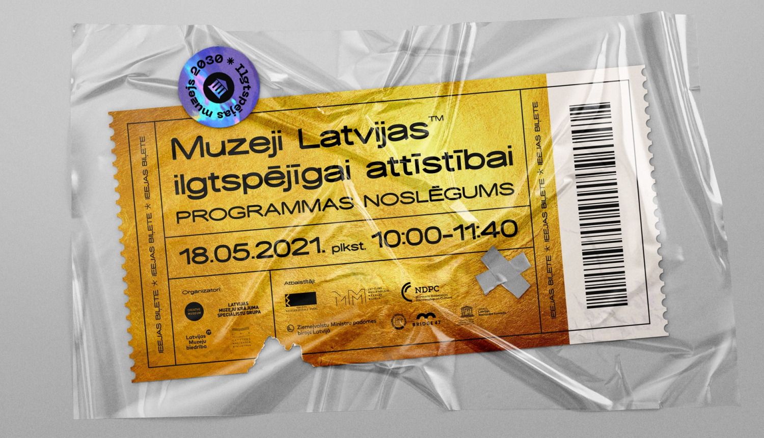 Izglītības programmas “Muzeji Latvijas ilgtspējīgai attīstībai” vizuālā identitāte. Autors: Edvards Percevs.