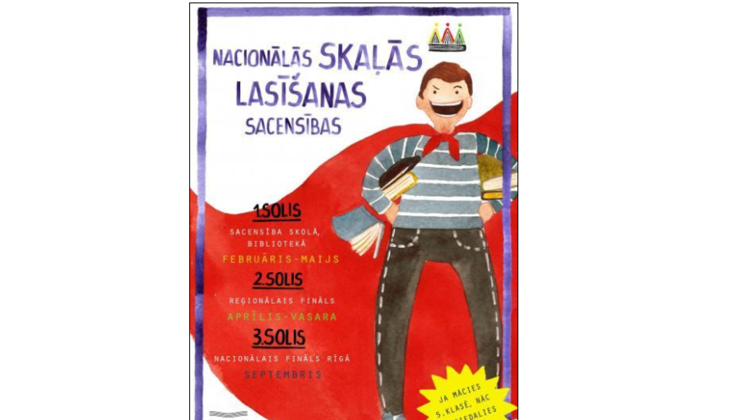 Zīmējums ar supervaroni un grāmatu