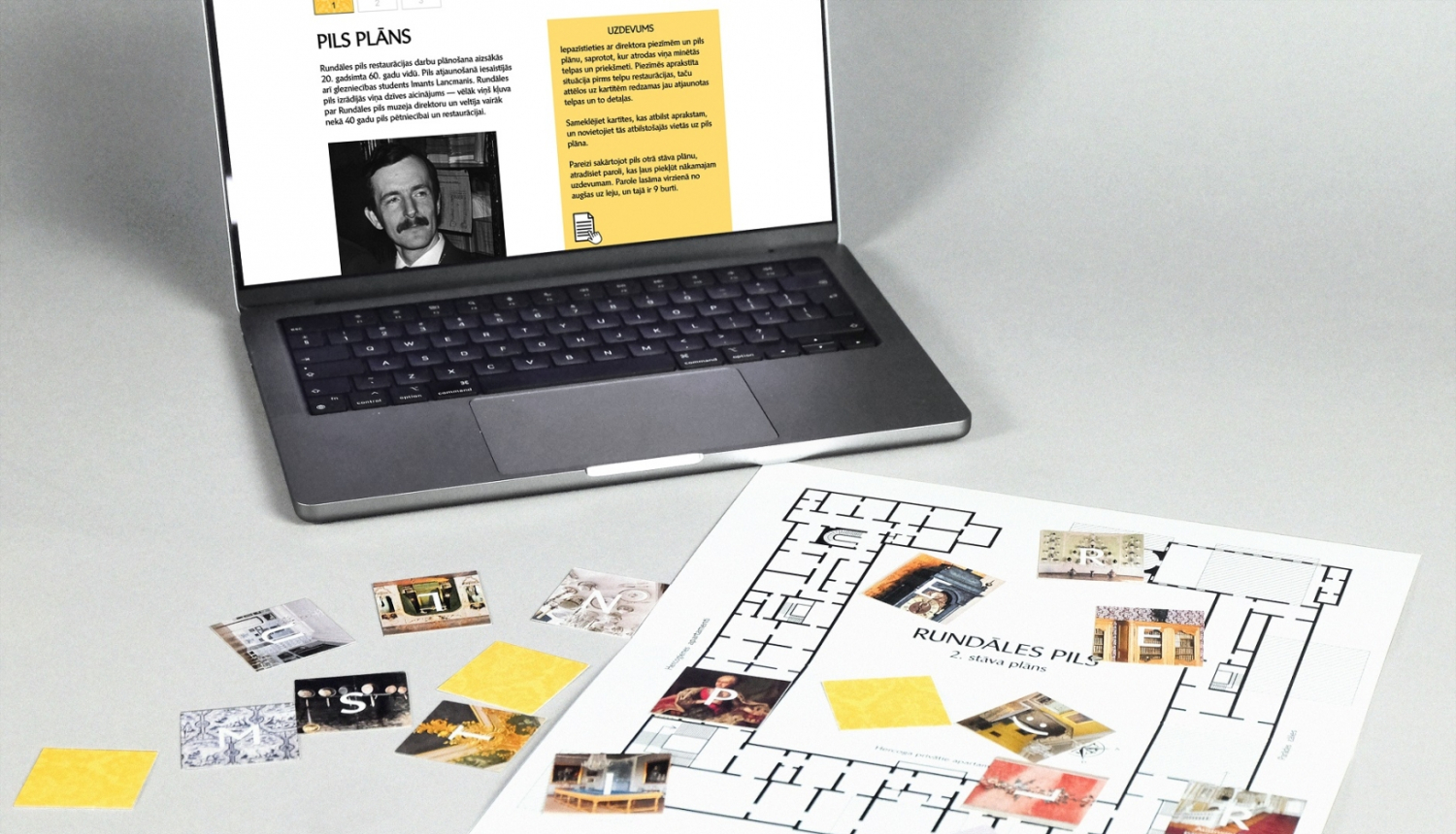 Dators un spēles laukumi uz papīra