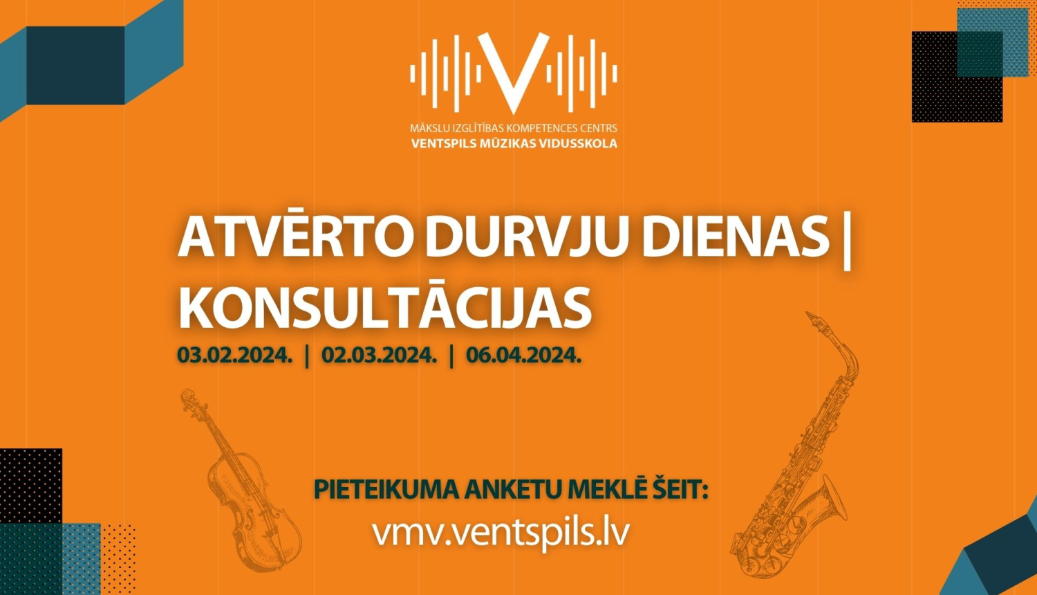 MIKC “Ventspils Mūzikas vidusskola” aicina uz atvērto durvju dienu