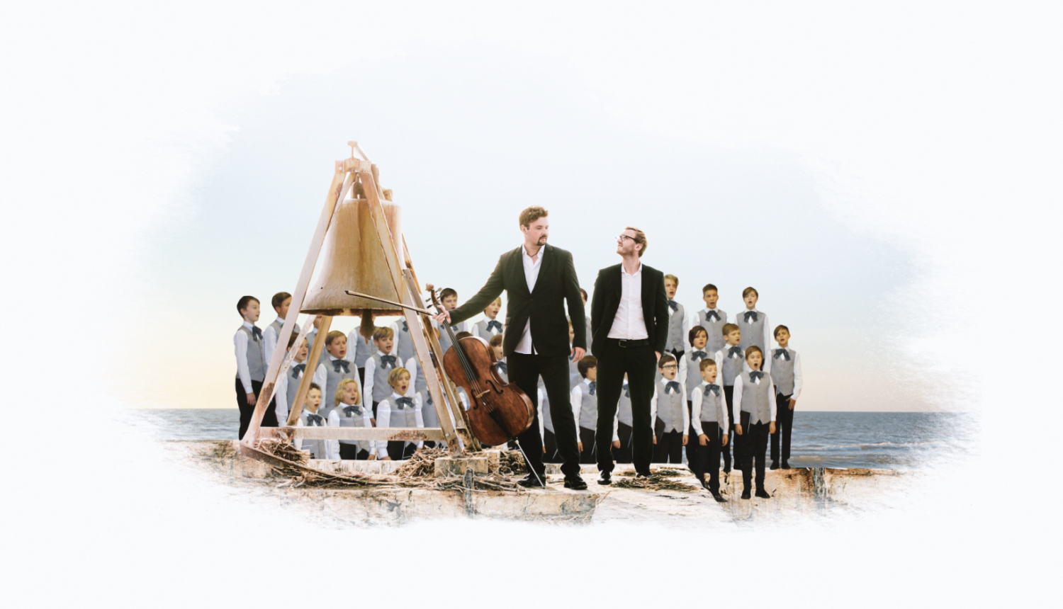 Čellists Valters Pūce, pianists Dainis Tenis un Rīgas Doma zēnu koris