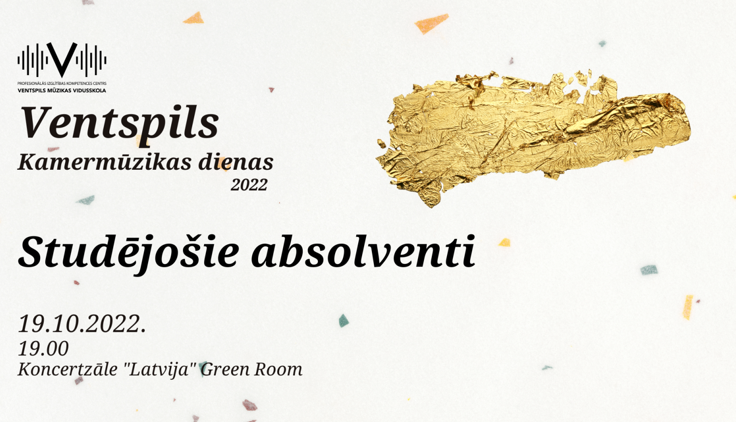 Koncerta "Ventspils Kamermūzikas dienas – Studējošie absolventi" plakāts