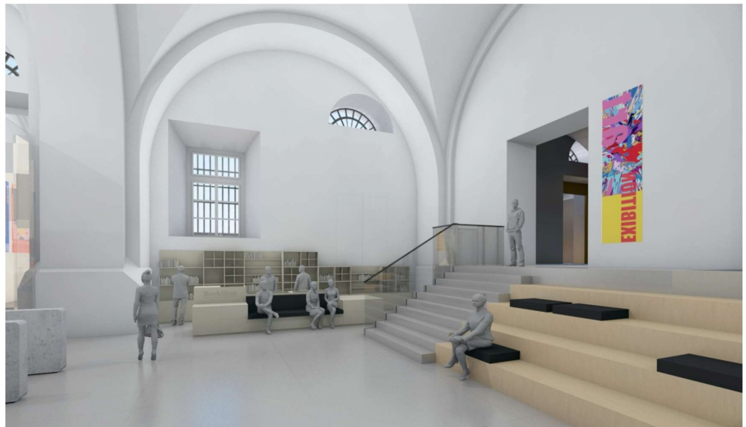 Latvijas Nacionālā mākslas muzeja izstāžu zāles "Arsenāls" vizualizācija