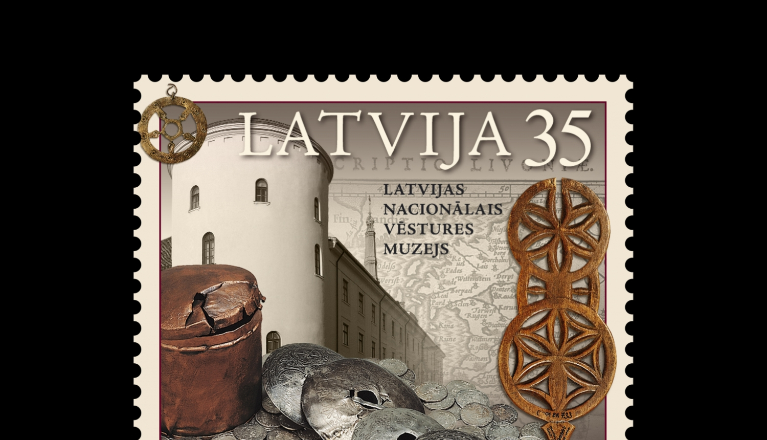 Izstādes “Pastmarkas portrets. Muzejs pastmarkās” fragments