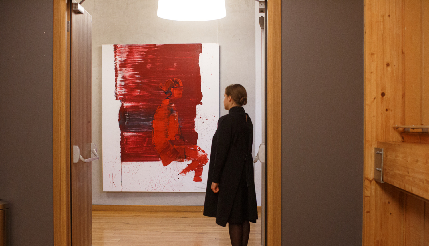 Apmeklētāja izstādē