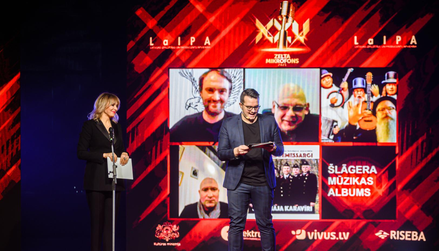 Balvas Zelta mikrofons 2021 nominantu paziņošanas tiešsaistes pasākums