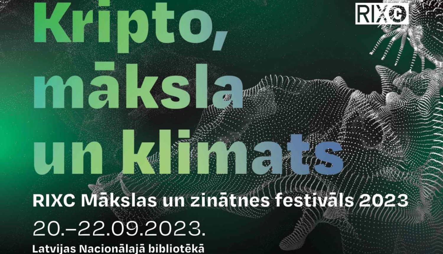 Attēls ar uzrakstu: Kripto, māksla un klimats