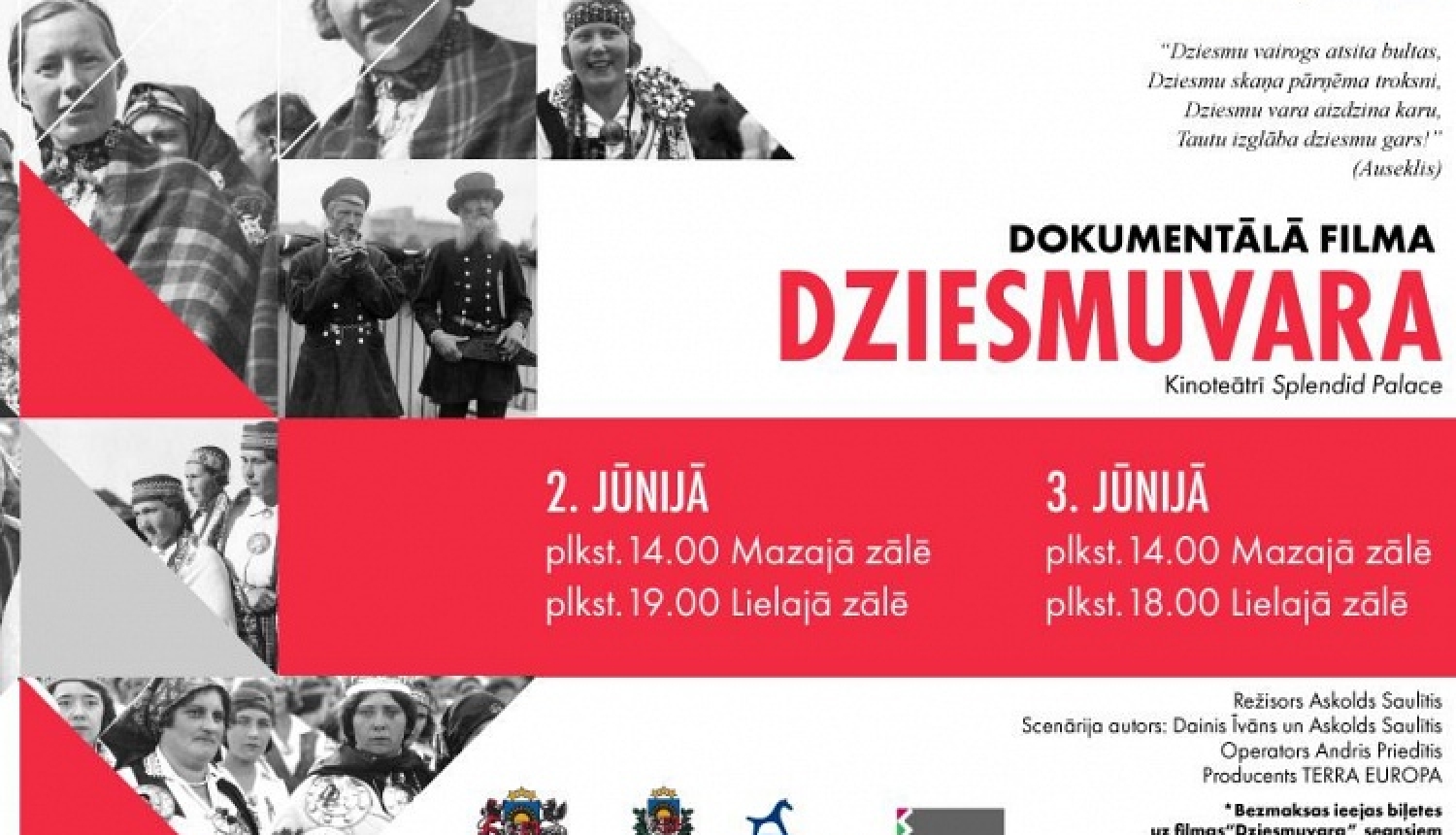 Pirmizrādi piedzīvos dokumentālā filma par Dziesmu svētkiem - “DZIESMUVARA”
