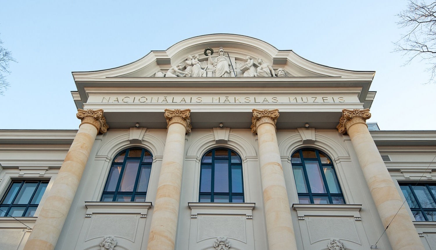 Latvijas Nacionālā mākslas muzeja galvenās ēkas fasāde, foto: Valters Lācis.