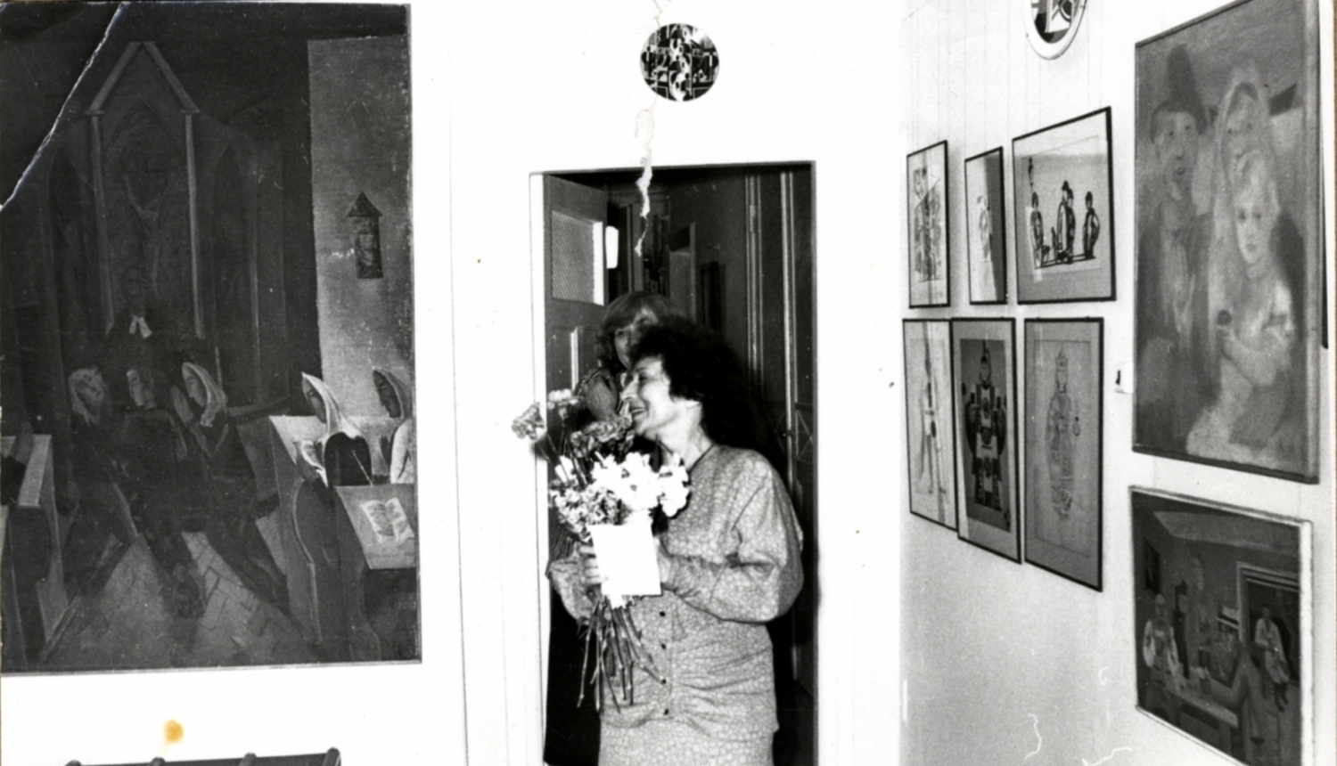 Romana Sutas memoriālās istabas atklāšana Elizabetes ielas dzīvoklī (tagadējā muzejā). 1987. Fotogrāfija. SBM kolekcija. Foto: Harijs Burmeistars