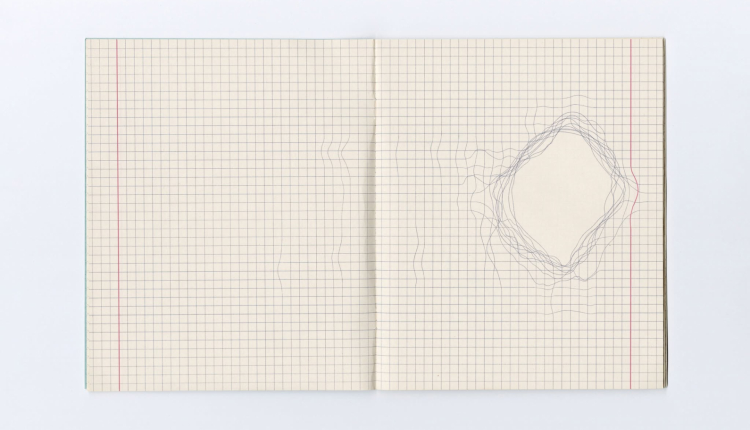 Evija Pintāne, “Rūtiņu burtnīca”, fragments, 18 lpp., 17x21 cm, 2018