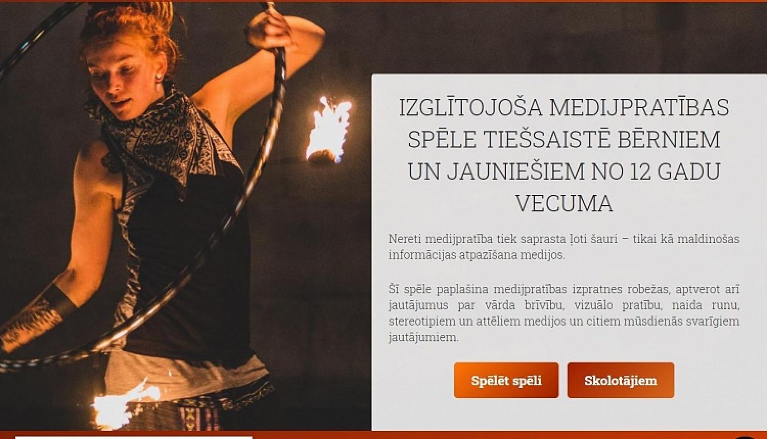 Radīta medijpratības tiešsaistes spēle bērniem un jauniešiem