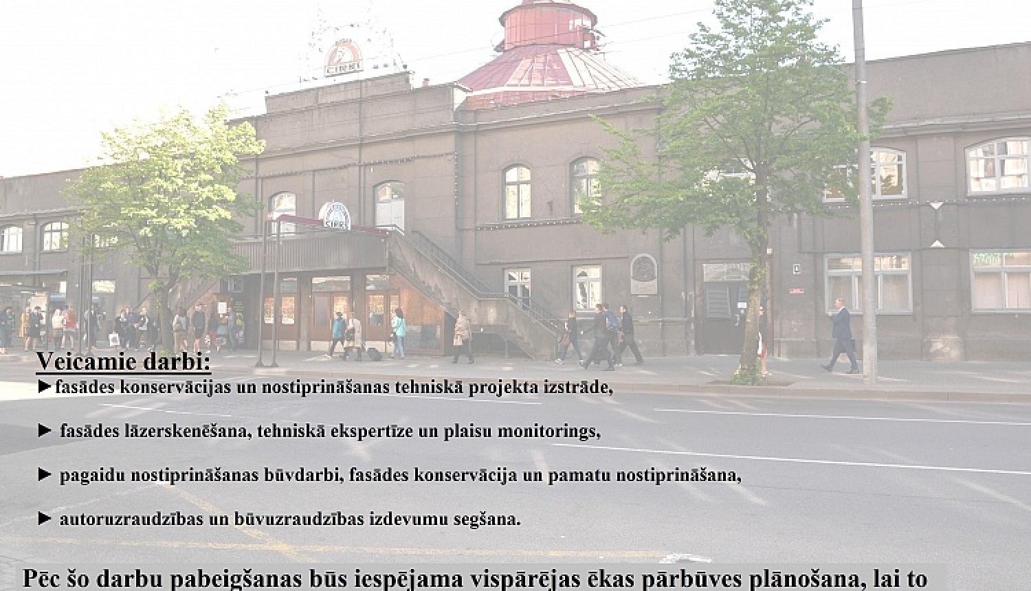 Valdība piešķir 349 676 eiro Rīgas cirka ēkas fasādes sakārtošanai