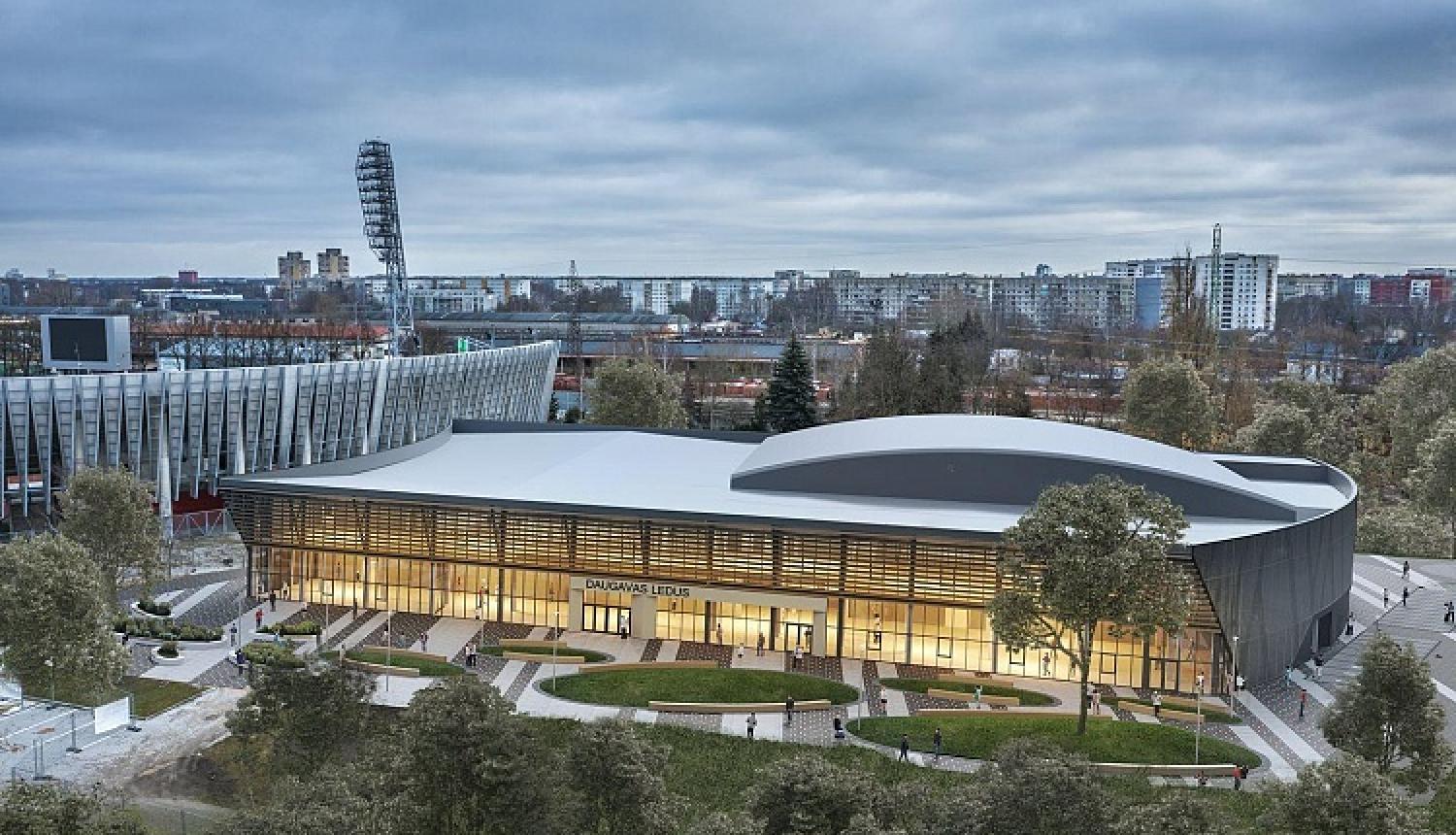 Nosvinēti Daugavas ledus halles spāru svētki