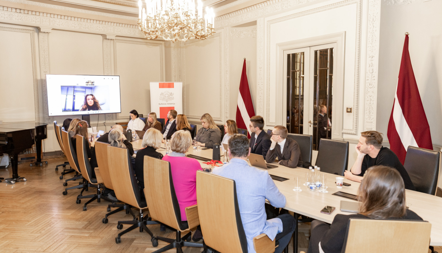 Latvijas Mūzikas padomes sēdes norise KM Lielajā zālē