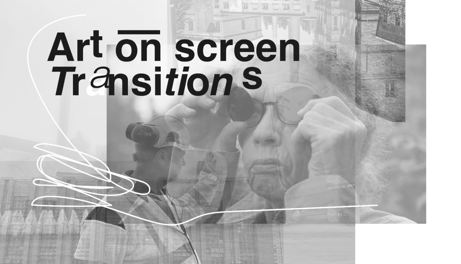 Urbānās kultūras un kino mākslas foruma "Art on Screen. Transitions/Māksla uz ekrāna. Pārejas" vizuālais publicitātes materiāls