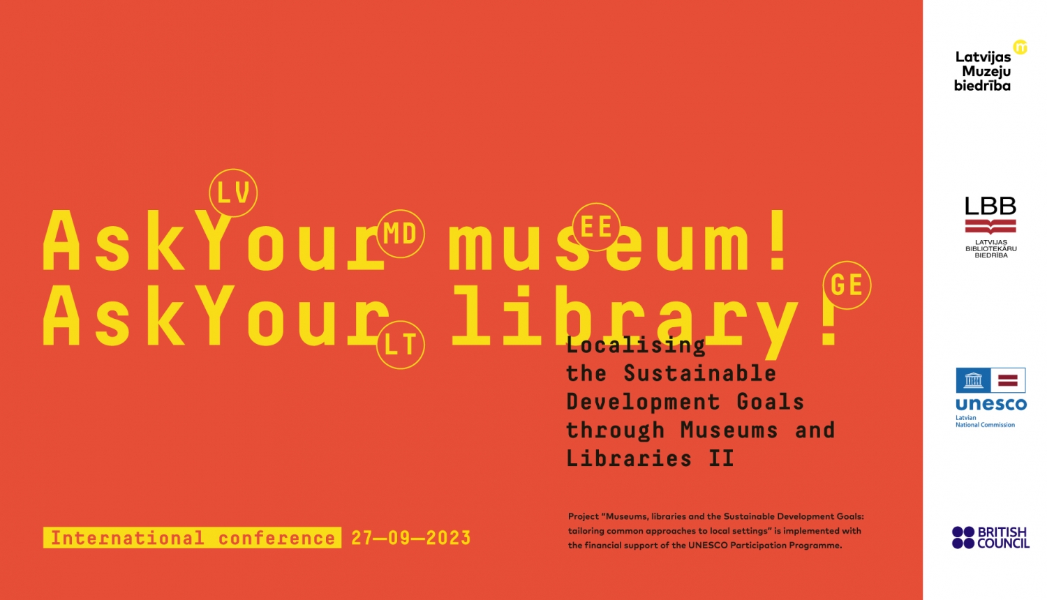 Conference "Localising the Sustainable Development Goals through Museums and Libraries II" visual material