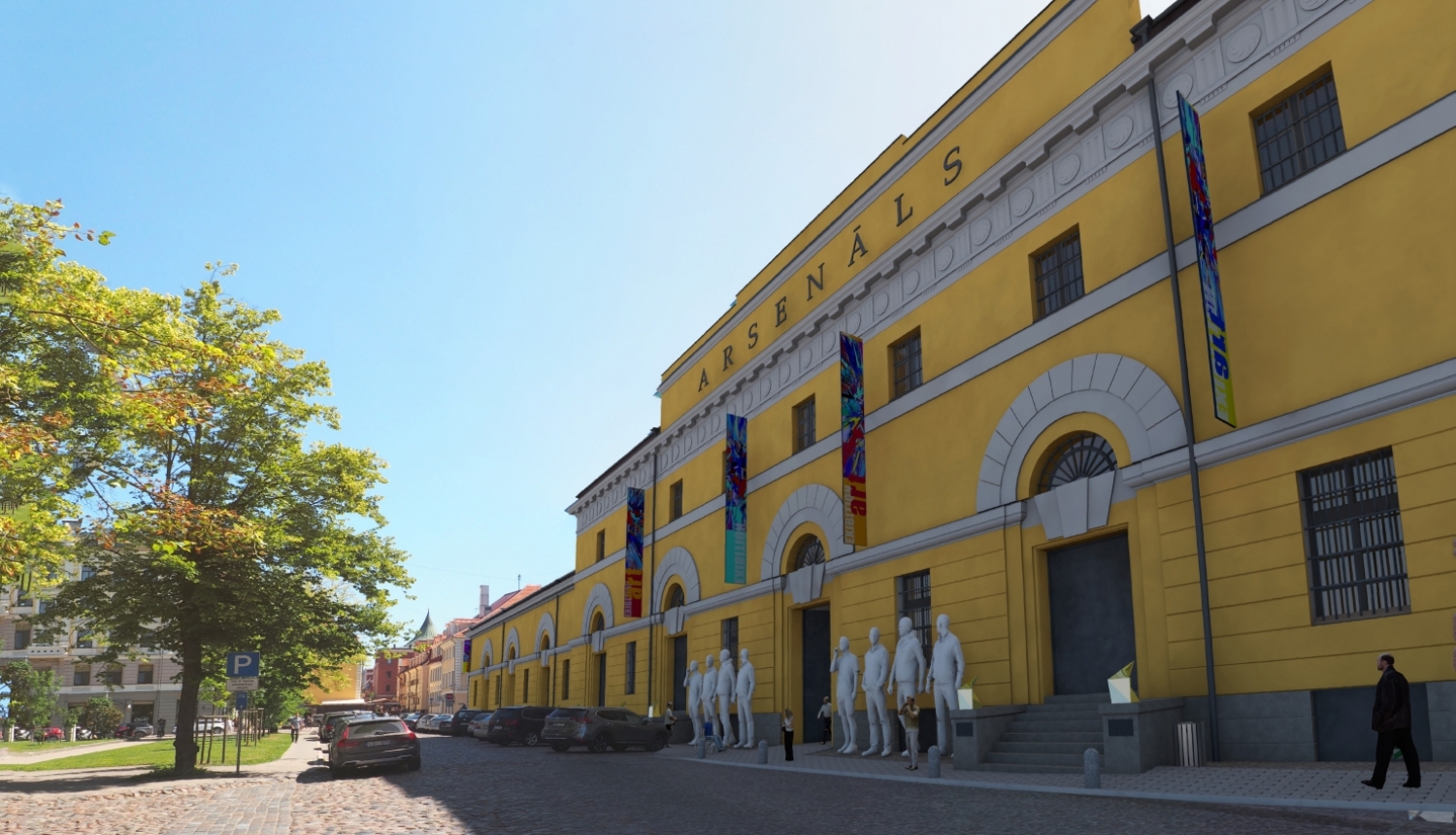 Latvijas Nacionālā mākslas muzeja izstāžu zāles “Arsenāls” vizualizācija