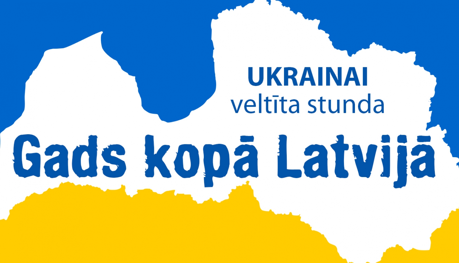 Latvijas kontūra, Ukrainas karoga krāsas