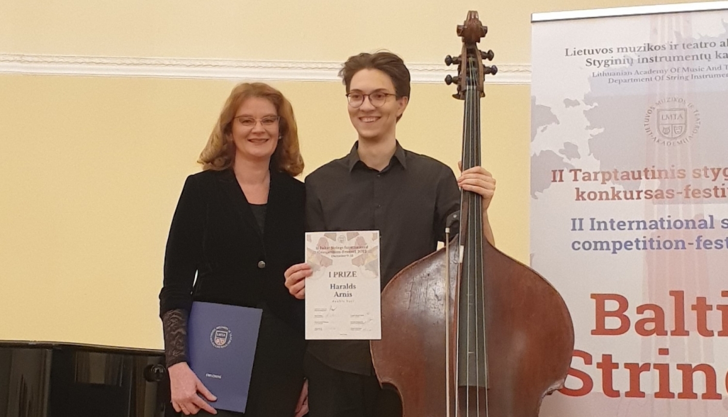 Latviešu kontrabasists Haralds Arnis iegūst 1. vietu konkursā “II Strings International Competition-Festival, 2022”