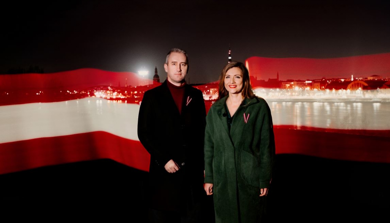 LTV žurnālisti Jānis Geste un Eva Johansone, foto: Aksels Roberts Zirnis