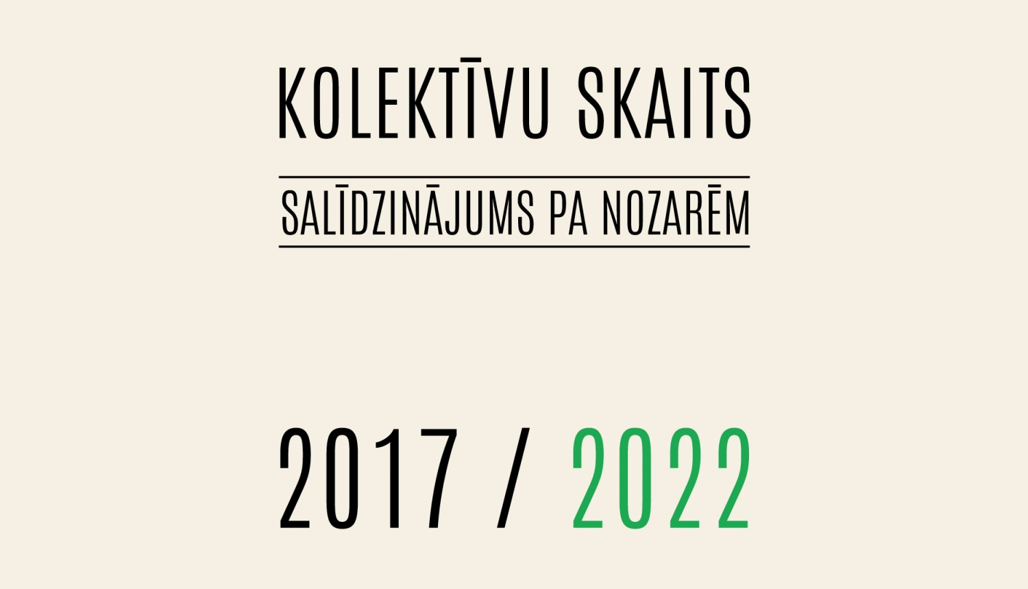 Kolektīvu skaita salīdzinājums pa nozarēm - 2017. un 2022. gads