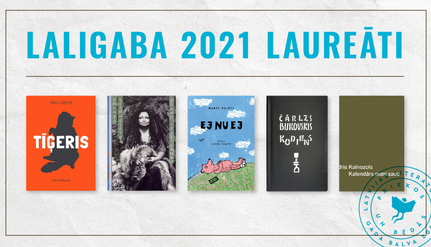 Literatūras gada balvas 2021 laureāti.