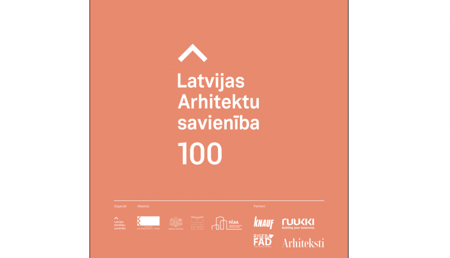 Attēls ar tekstu: Latvijas Arhitektu savienība 100