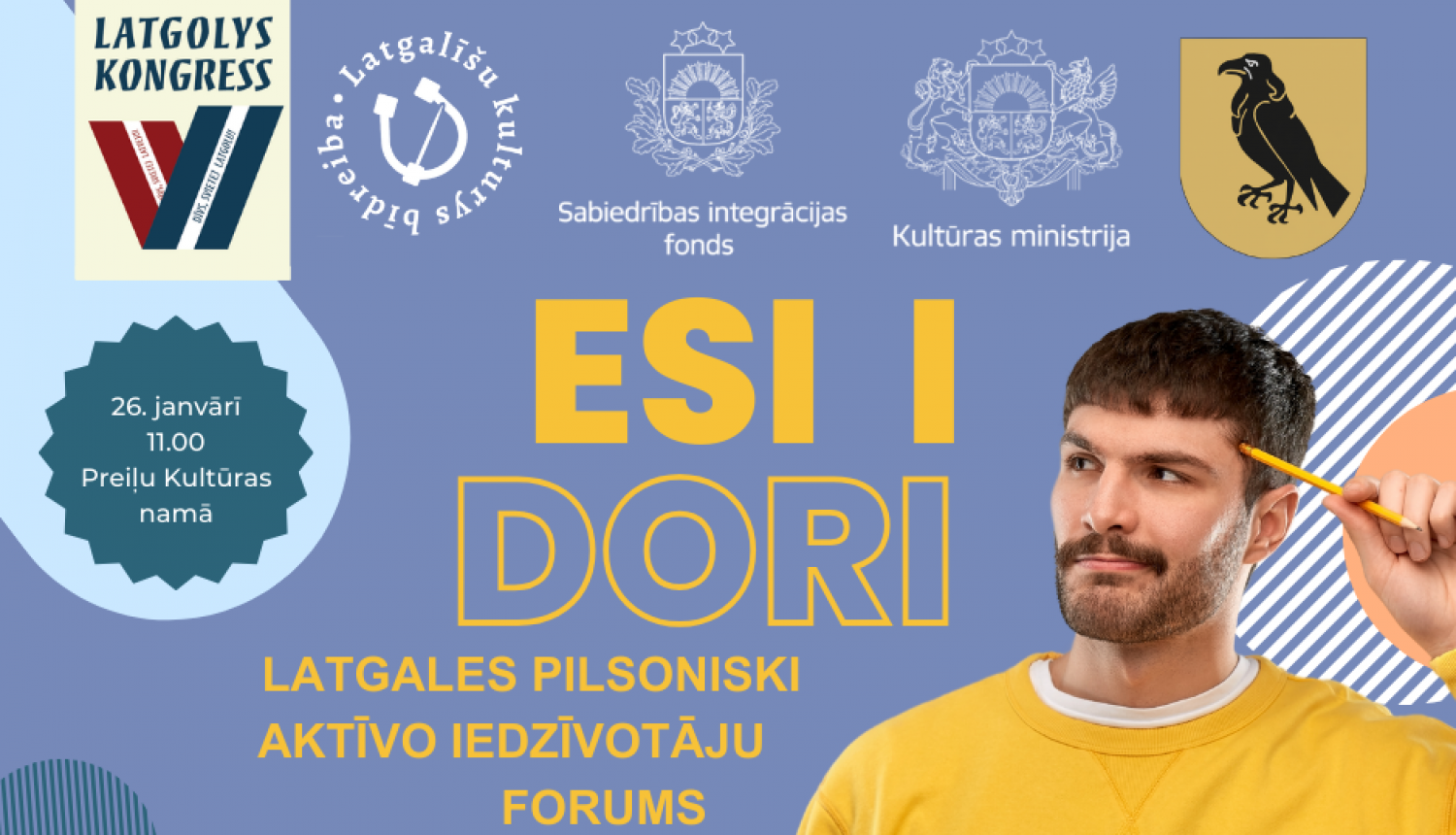 Latgales Pilsoniski aktīvo iedzīvotāju foruma plakāts