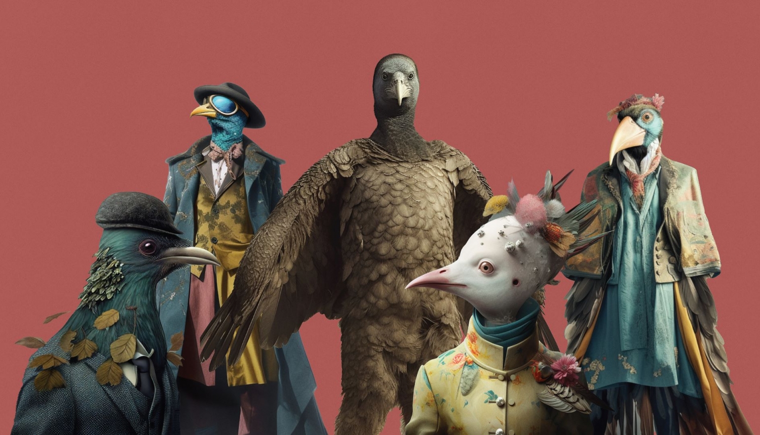Pieci tēli putnu maskās