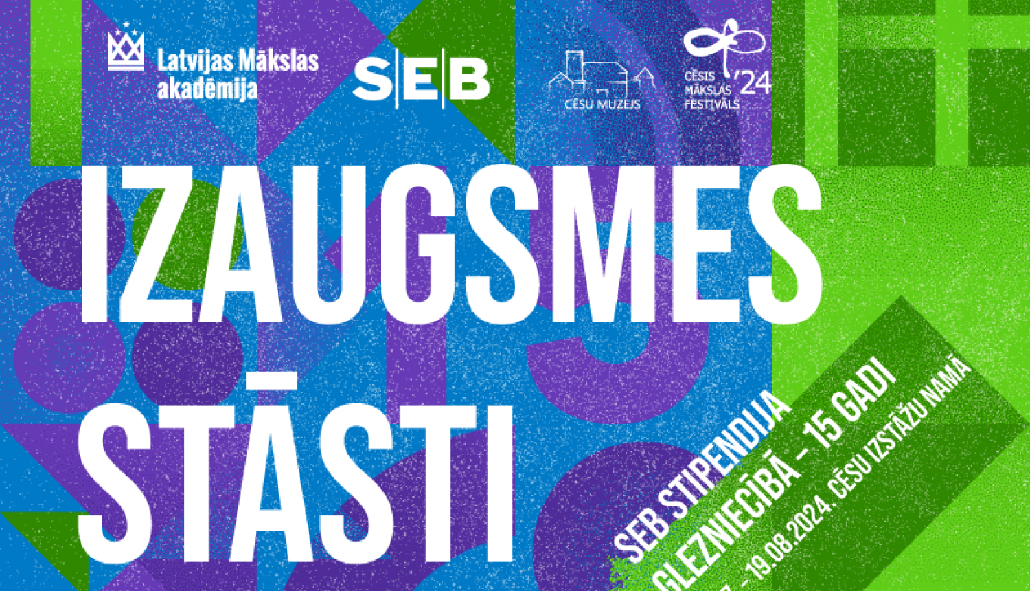 Krāsains fons ar uzrakstu: Izaugsmes stāsti