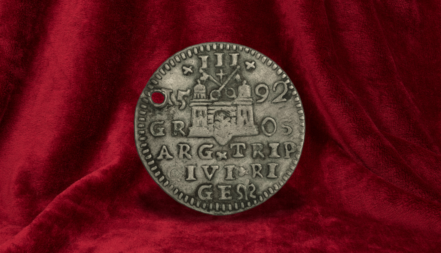 Polijas-Lietuvas valdnieks un Zviedrijas karalis Sigismunds III Vāsa (1587–1632), trīsgrasis (viltojums), 1591. g. Reverss.