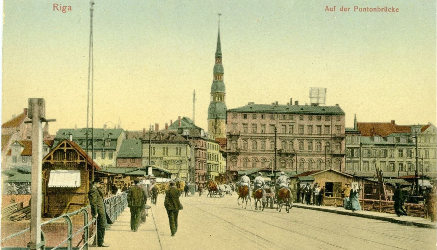 Pastkarte “Rīgas skats”. 20.gs. sākums. No RVKM krājuma.