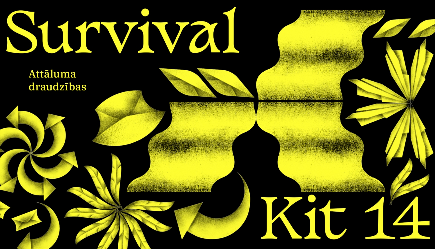 Laikmetīgās mākslas festivāla Survival Kit 14 plakāts