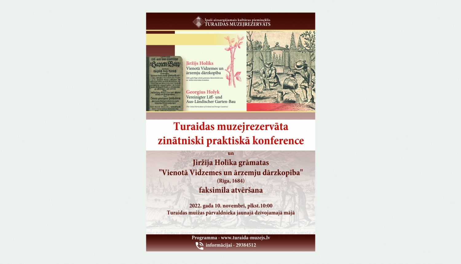 Turaidas muzejrezervāta gadskārtējās konferences plakāts
