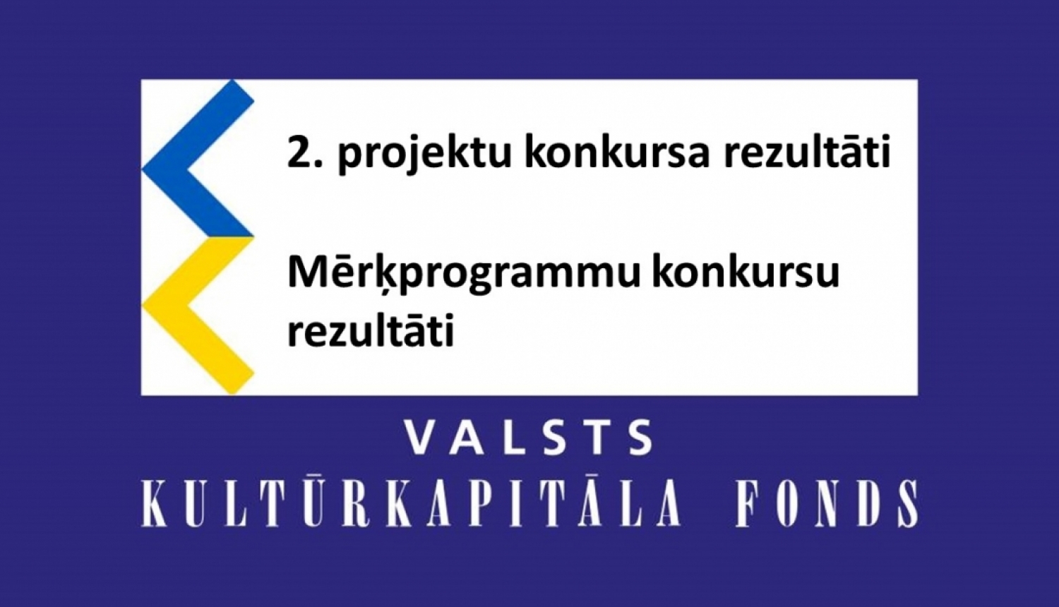 Teksts uz fona: 2. projektu konkursa rezultāti