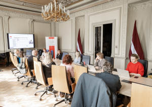 Pilsoniskās sabiedrības attīstības stratēģijas darba grupas sēdes norise un dalībnieki KM Lielajā zālē